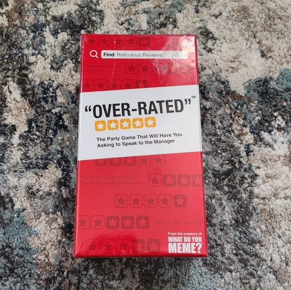 "Over-Rated" Party Fun Funny Card Game Night Age 17+ 3-20+ players NWT Sealed - Picture 3 of 7